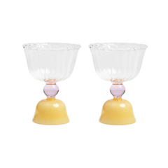 &KLEVERING Set Of 2 Glasses Tulip Caramel