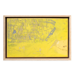 25 - Halldór Ragnarsson, "Enda hnyttni // Punch Line",Akrýl og enamel á við, 21x31cm, 2025.