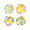&KLEVERING Set Of 4 Plates Lemon Twig