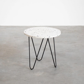 FURNIFIED Side Table Kay Terrazzo 40cm