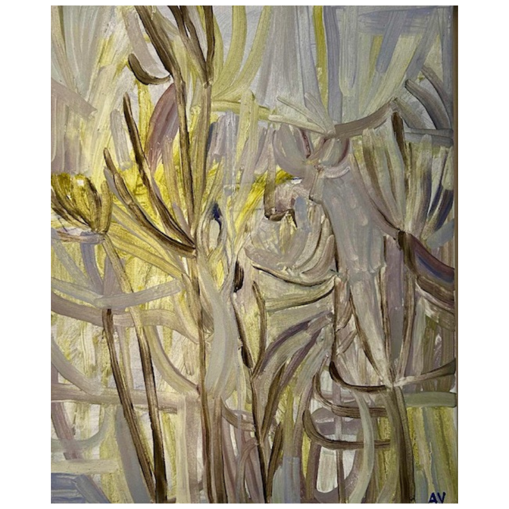 15 - Aðalheiður Valgeirsdóttir, "Skíma", Akrýl á striga, 43x53cm, 2025.