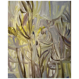 15 - Aðalheiður Valgeirsdóttir, "Skíma", Akrýl á striga, 43x53cm, 2025.