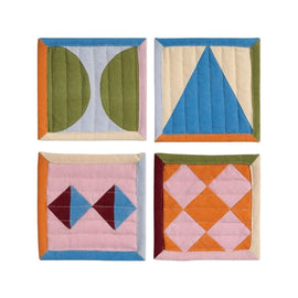 &KLEVERING Set Of 4 Coaster Stitch 12cm