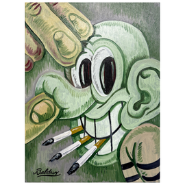 16 - Baldur Helgason, "Untitled in Green", Olía á striga, 30x40cm, 2025.