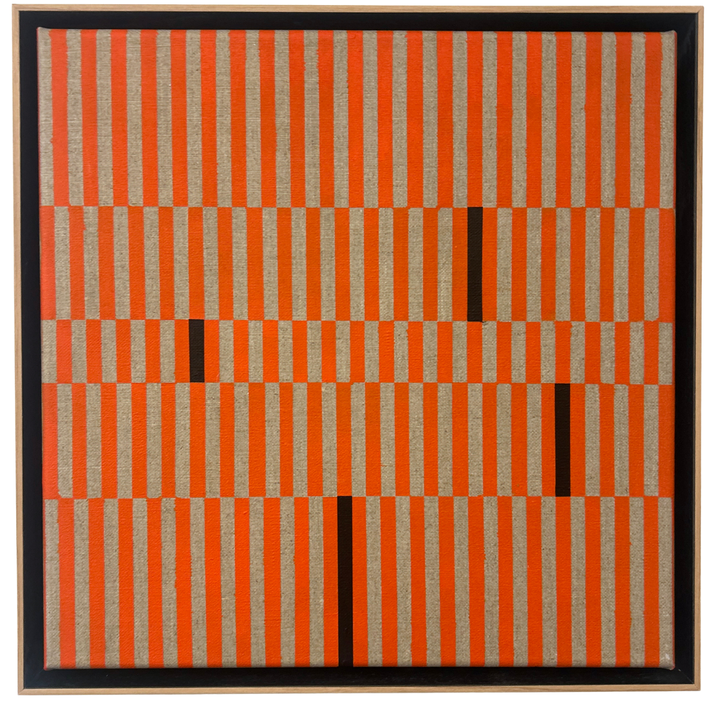 01 - Anna Álfheiður Brynjólfsdóttir, "The Orange series I (4)", Akrýl á striga, 40x40cm, 2025