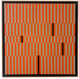 01 - Anna Álfheiður Brynjólfsdóttir, "The Orange series I (4)", Akrýl á striga, 40x40cm, 2025