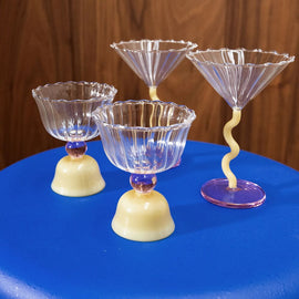 &KLEVERING Set Of 2 Coupes Curve Caramel