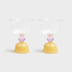 &KLEVERING Set Of 2 Glasses Tulip Caramel