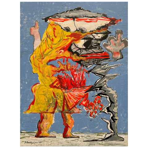 33 - Hallgrímur Helgason, "After the war", Akríl á striga, 80x60cm, 2025.