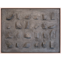 61 - Patty Spyrakos, "Wet slate", blönduð tækni, 83x63cm, 2023.