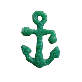 69 - Patty Spyrakos, "Akkeri (grænn)", Epoxý resin og akrýl, 19x24cm, 2024.