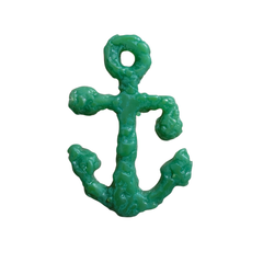 69 - Patty Spyrakos, "Akkeri (grænn)", Epoxý resin og akrýl, 19x24cm, 2024.