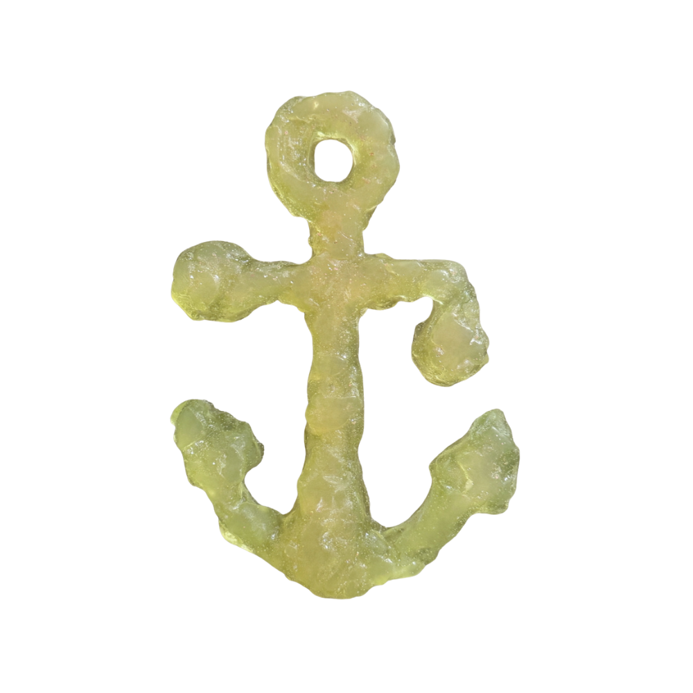 70 - Patty Spyrakos, "Akkeri (gult)", Epoxý resin og akrýl, 19x24cm, 2024.