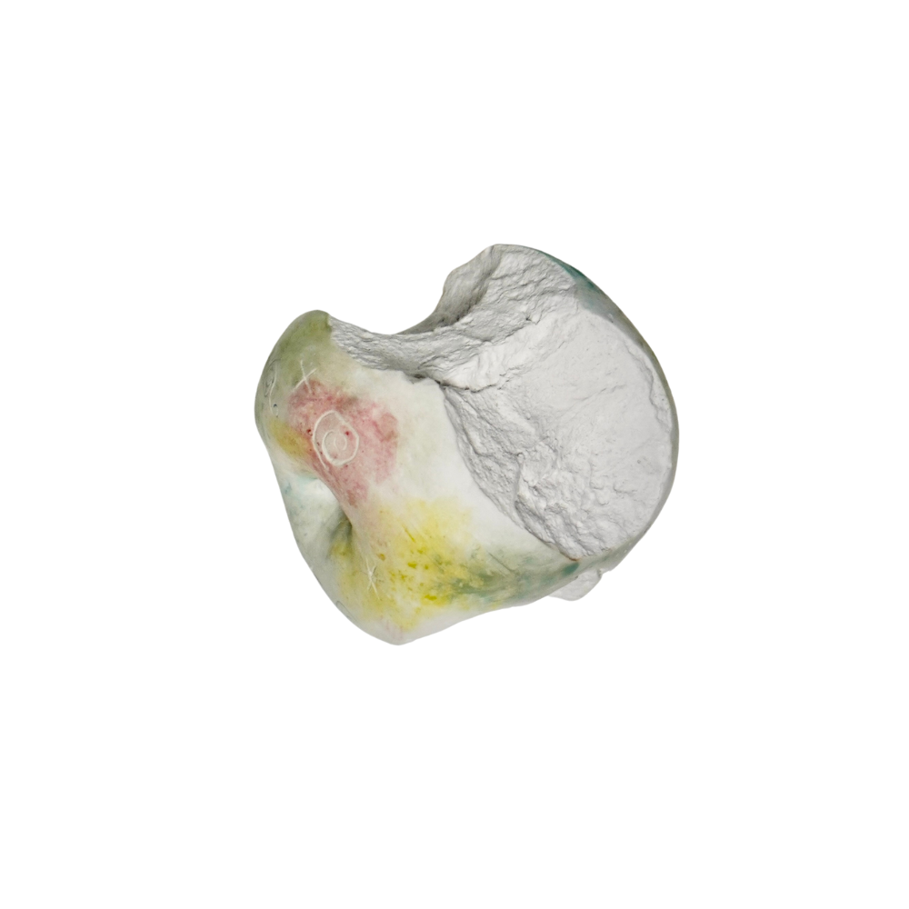 62 - Ragnhildur Weisshappel, "Epli (fjölfeldi, hvert einstakt)", Gifs/blönduð tækni, 9x9x9cm, 2025.