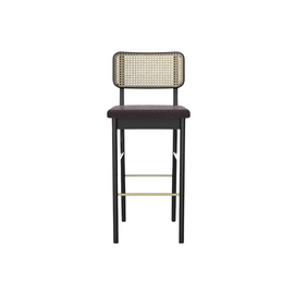 RED EDITION Bar Stool Cane Prune Leather