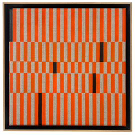 02 - Anna Álfheiður Brynjólfsdóttir, "The Orange series I (5)", Akrýl á striga, 30x30cm, 2025