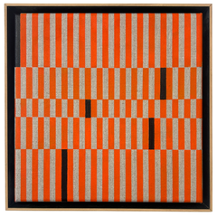 02 - Anna Álfheiður Brynjólfsdóttir, "The Orange series I (5)", Akrýl á striga, 30x30cm, 2025