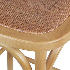 ZAGO Bar Stool Bistrot Wood Rattan 116cm