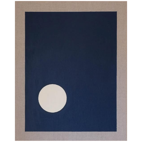 93 - Unnar Ari Baldvinsson, "Hringur", Akríl og Flashé á hörstriga, 53x43cm, 2025.