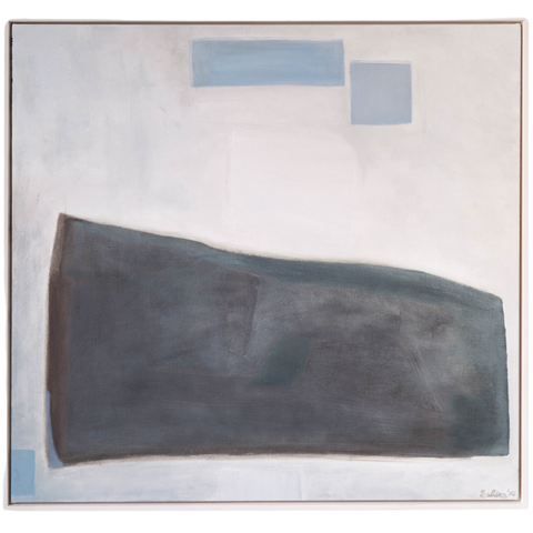 74 - Salóme Hollanders, "Ísbreiða og fjall og vötn", Olía á striga, 70x75cm, 2025.