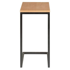 ZAGO Side Table Pia Oak Black Metal 60cm