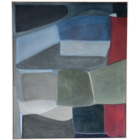 73 - Salóme Hollanders, "það haustar og dimmir. Túnin eru enn græn", Olía á striga, 120x100cm, 2025.