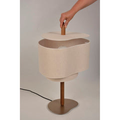 MARKET SET Table Lamp Pebble Fabric 60cm