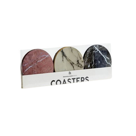 &KLEVERING Set Of 6 Coasters Cork Marble Pattern