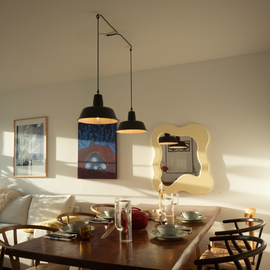 SALÓME HOLLANDERS Glazed Mirror Original 90cm Soft Yellow