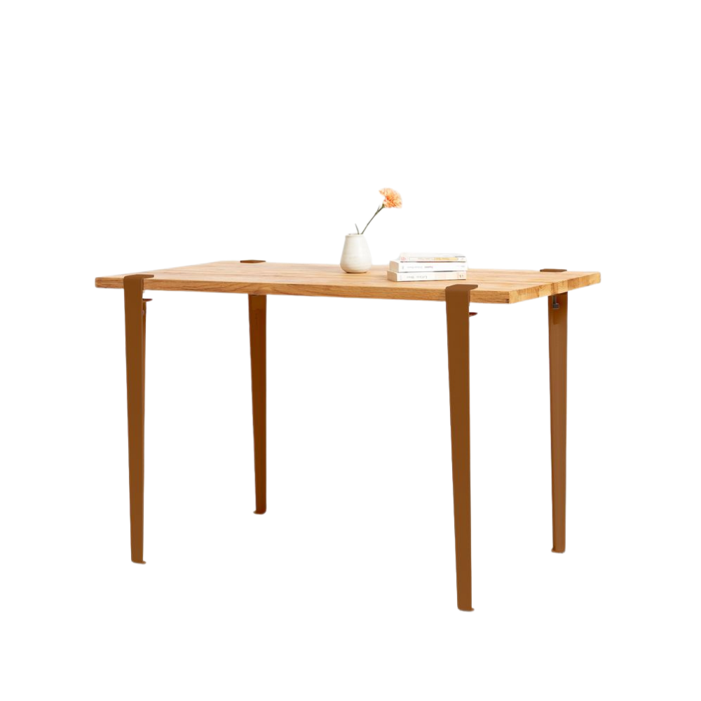 TIPTOE X HEJU Dining Table Lobo Reclaimed Oak Steel Legs 120cm
