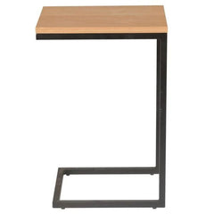 ZAGO Side Table Pia Oak Black Metal 60cm