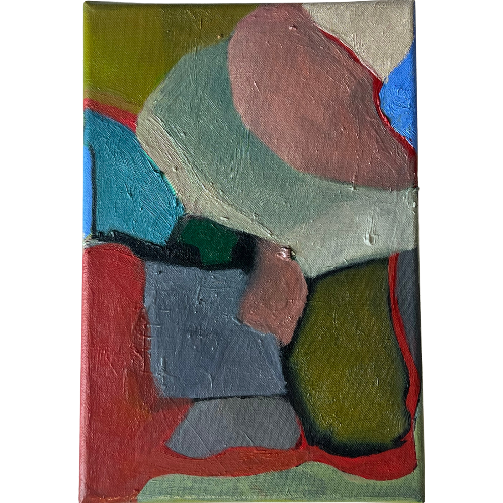 69 - Soffía Sæmundsdóttir, "Tilbrigði við stef", Olía á striga, 25x30cm, 2025.