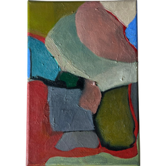 69 - Soffía Sæmundsdóttir, "Tilbrigði við stef", Olía á striga, 25x30cm, 2025.
