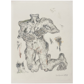 63 - Melkorka Katrín Korkimon, "Gróss Girls I", Grafít - olíupastell og bývax á pappír, 87x67cm, 2025.