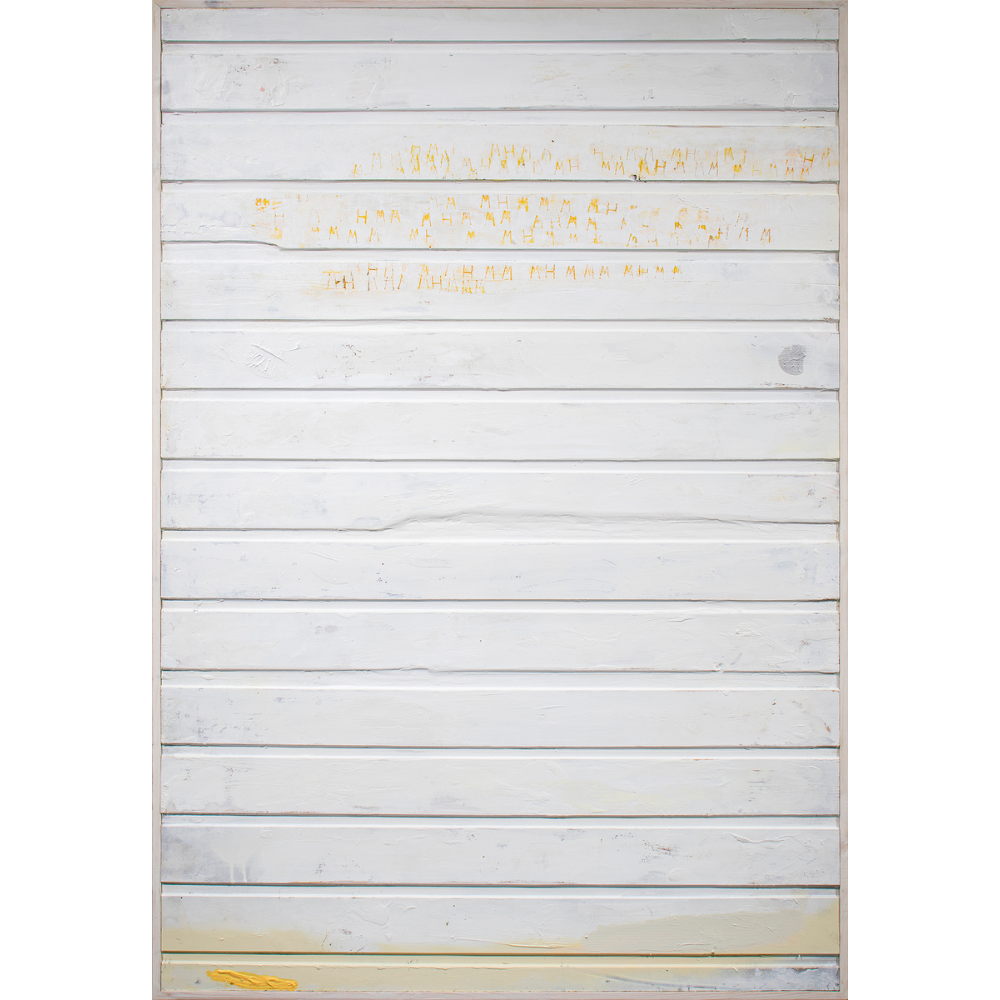 26 - Halldór Ragnarsson, "Mhmmm // Mhmmm", Akrýl og enamelmálning á viðargrunni, 123x85cm, 2023.