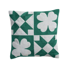 &KLEVERING Cushion Patch Quilt Green 40x40cm