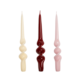 &KLEVERING Set Of 3 Candles Alpha Red