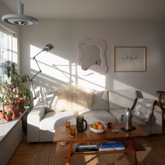 SALÓME HOLLANDERS Glazed Mirror Original 90cm Deep Blue