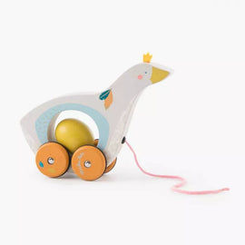 MOULIN ROTY Goose pull along toy "Le Voyage D'Olga"