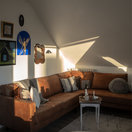 SALÓME HOLLANDERS Glazed Mirror Mini 47cm Soft Yellow