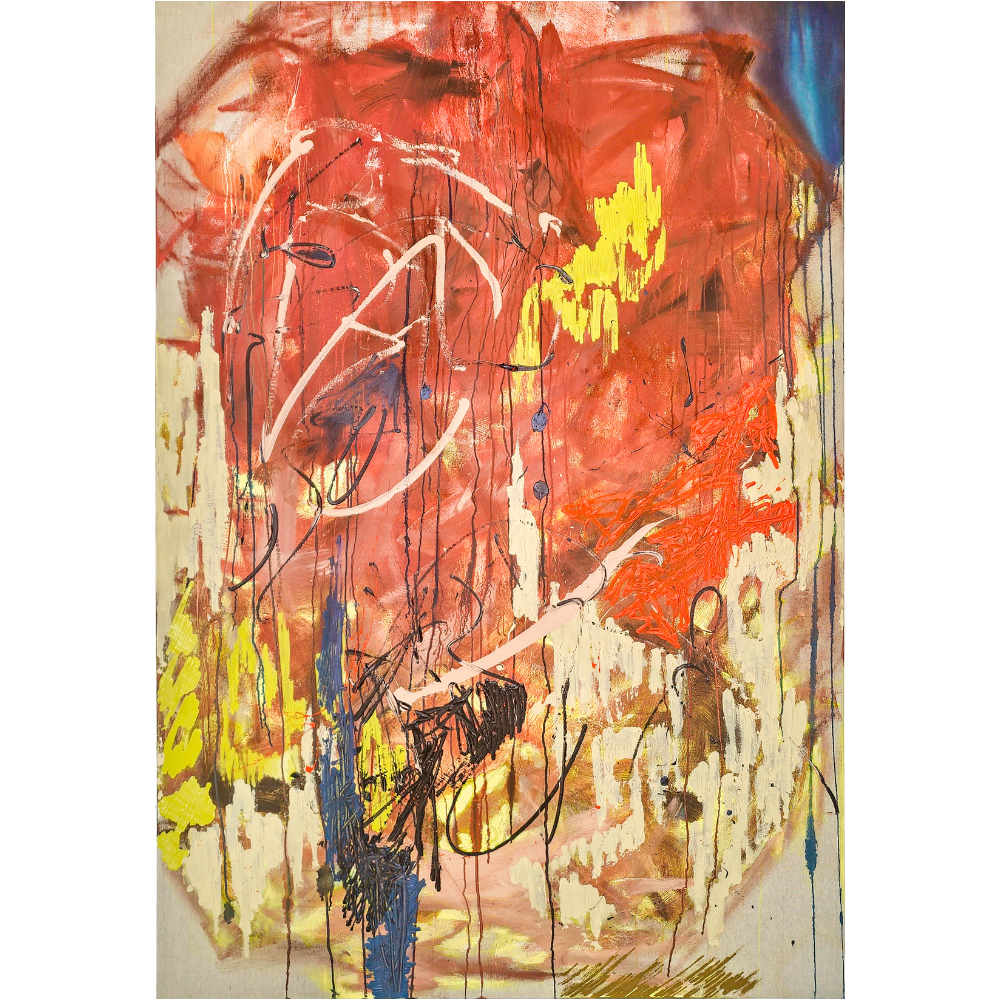 32 - Hallgrímur Árnason, "melody of certain damaged lemons", Blönduð tækni, 120x175cm, 2024.