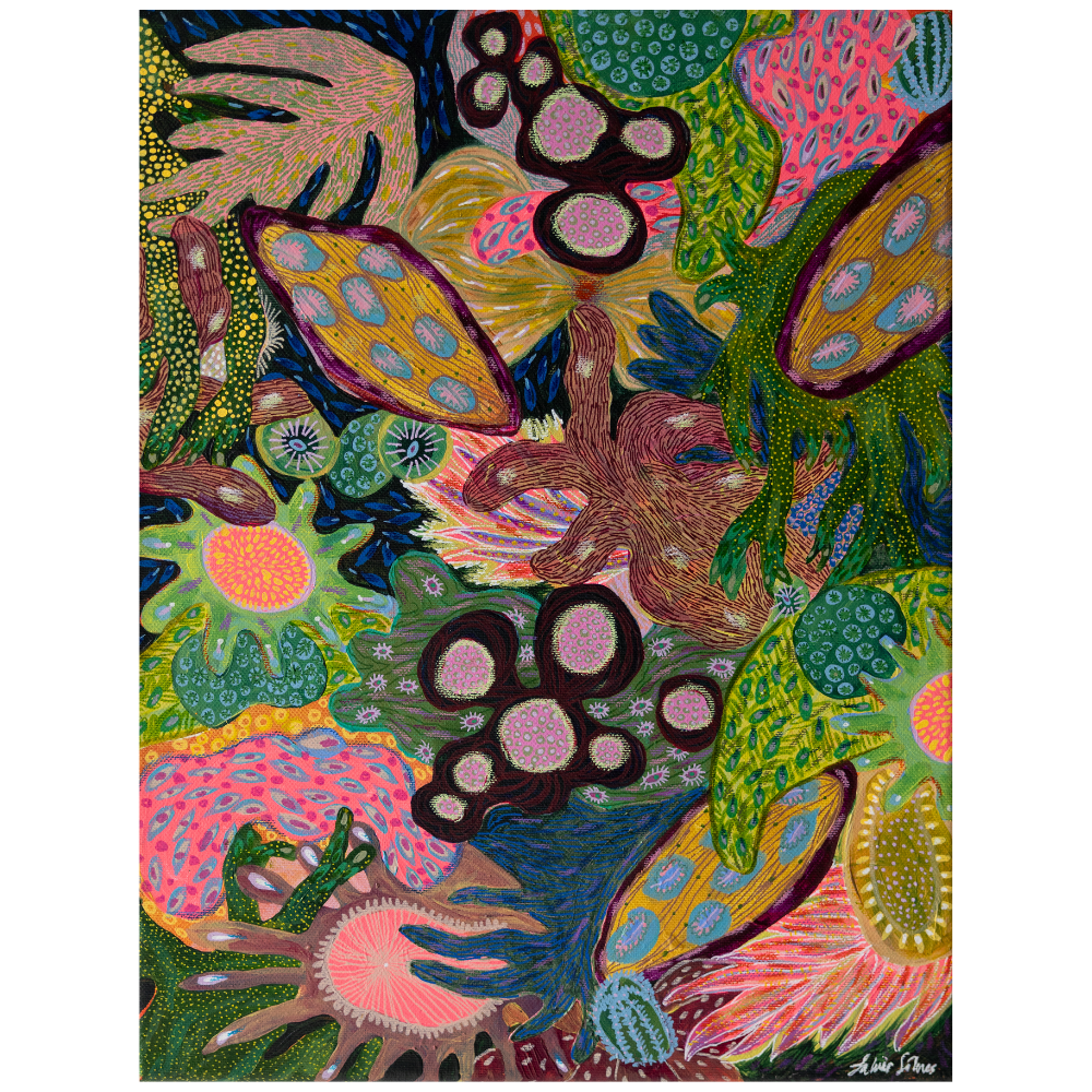 78 - Salvör Sólnes, "Afæta", Akrýl á striga, 30x40cm, 2025.