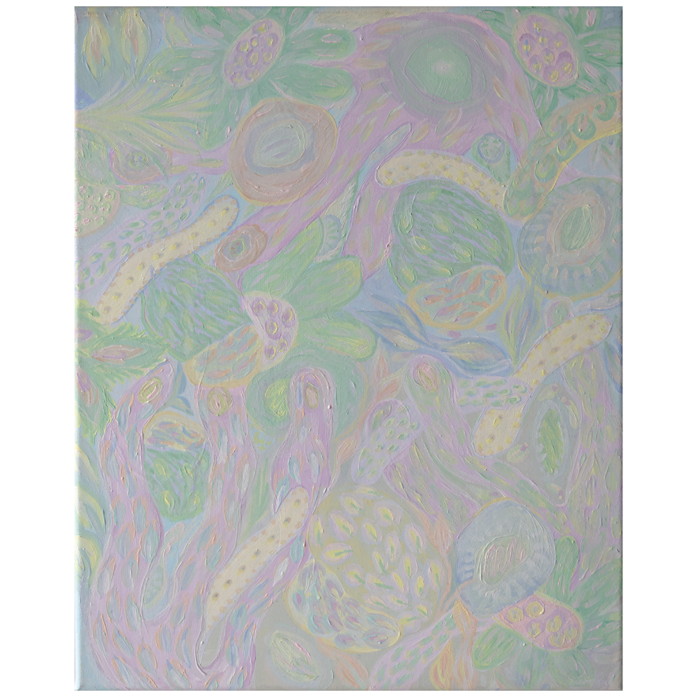 77 - Salvör Sólnes, "Gerjun", Akrýl á striga, 40x50cm, 2025.