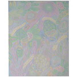 77 - Salvör Sólnes, "Gerjun", Akrýl á striga, 40x50cm, 2025.