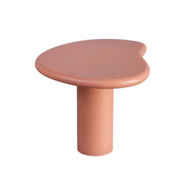 FURNIFIED Coffee Table Surzur Matt Red Sienna Stoneskin 50cm