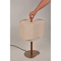 MARKET SET Table Lamp Pebble Fabric 60cm