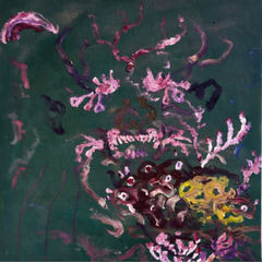 64 - Sindri Dýrason, "Djöflalaut", Olía á striga, 55x55cm, 2025.