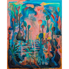 57 - Páll Ivan frá Eiðum, "Man eftir náttúrunni", Akrýl á striga, 80x100cm, 2024.