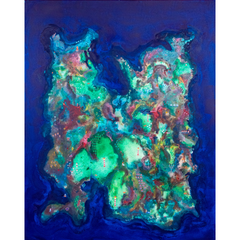 56 - Páll Ivan frá Eiðum, "Eyja (Island)", Akrýl á striga, 80x100cm, 2025.