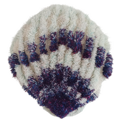 48 - Lilý Erla Adamsdóttir, "Skel 5",Tuft, Ull, mohair, hör, silki, polyester, 35x37cm, 2024.